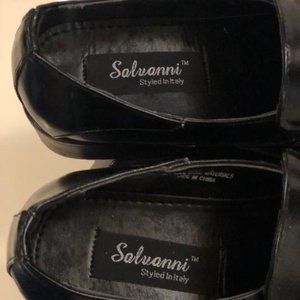 SALVANNI BLACK LEATHER SHOES